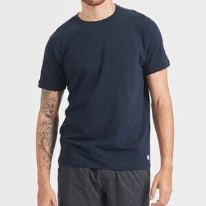 Men's Vuori Tuvalu Tee in Ink Navy Short Sleeve Soft Stretch Size L